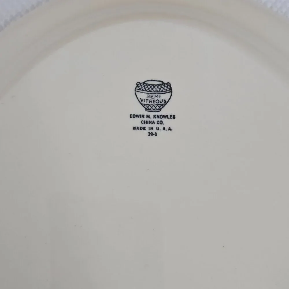 Vintage Edwin Knowles Semi Vitreous China Floral Oval Platter 13